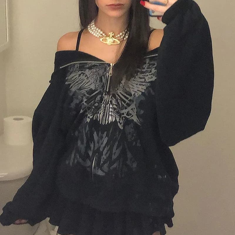 Bluza Gothic Wednesday overszie